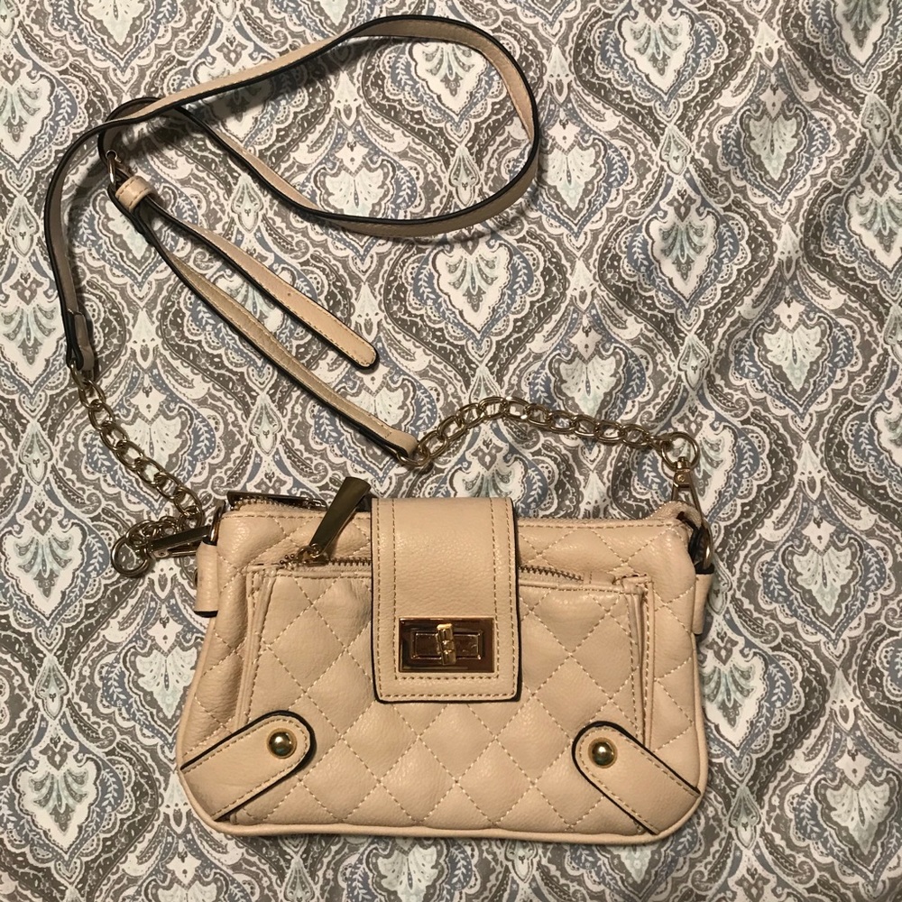 Charming Charlie’s cream small satchel like new!